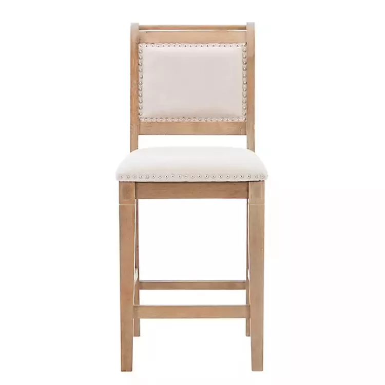 Natural Upholstered Wood Frame Counter Stool>Kirklands Home Best Sale