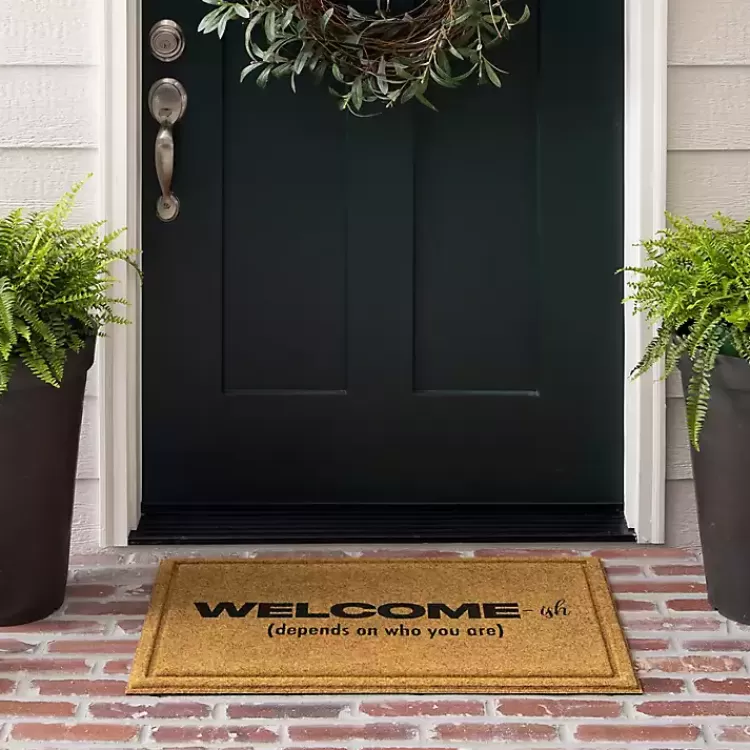 Natural Welcome-ish Doormat>Kirklands Home Fashion