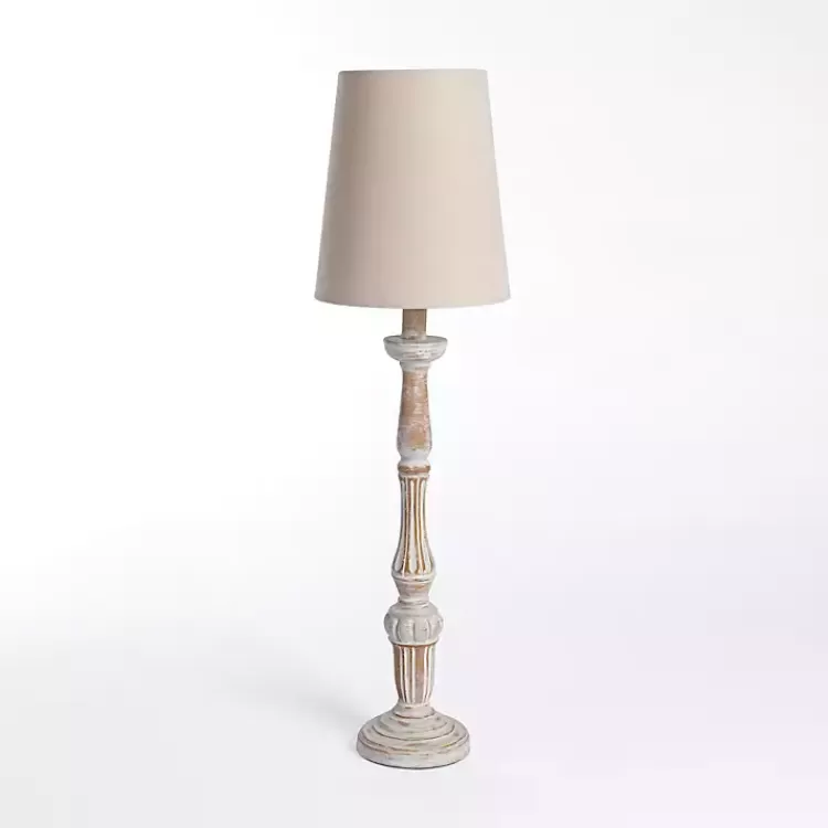 Natural Whitewashed Buffet Lamp>Kirklands Home Clearance