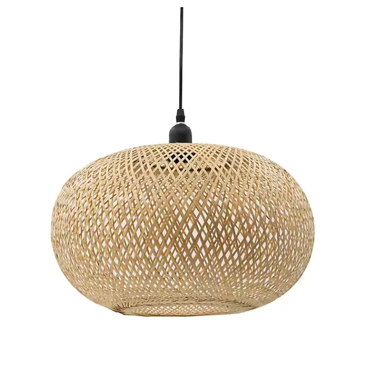 natural_wide_woven_bamboo_globe_pendant_light_2.webp Natural Wide Woven Bamboo Globe Pendant Light>Kirklands Home Flash Sale