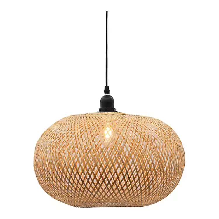 natural_wide_woven_bamboo_globe_pendant_light_3.webp Natural Wide Woven Bamboo Globe Pendant Light>Kirklands Home Flash Sale