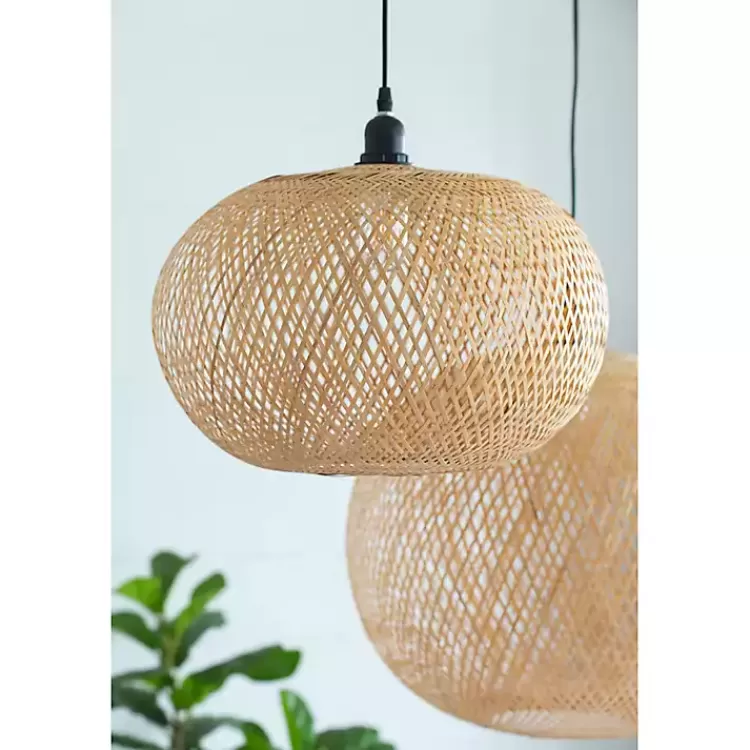 natural_wide_woven_bamboo_globe_pendant_light_9.webp Natural Wide Woven Bamboo Globe Pendant Light>Kirklands Home Flash Sale