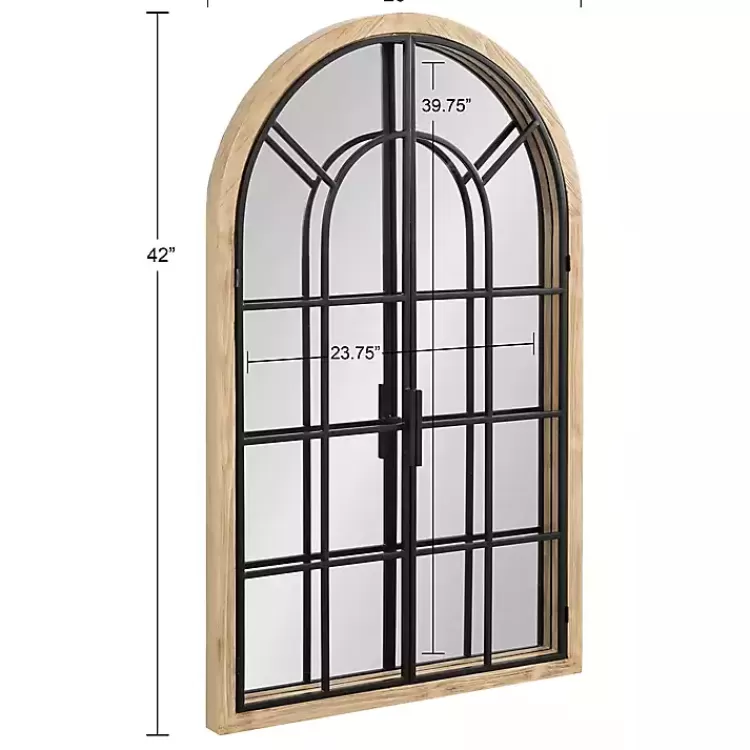 natural_wood_and_metal_arch_windowpane_wall_mirror_10.webp Natural Wood and Metal Arch Windowpane Wall Mirror>Kirklands Home Cheap