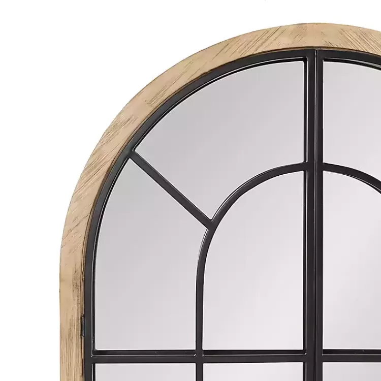 natural_wood_and_metal_arch_windowpane_wall_mirror_2.webp Natural Wood and Metal Arch Windowpane Wall Mirror>Kirklands Home Cheap