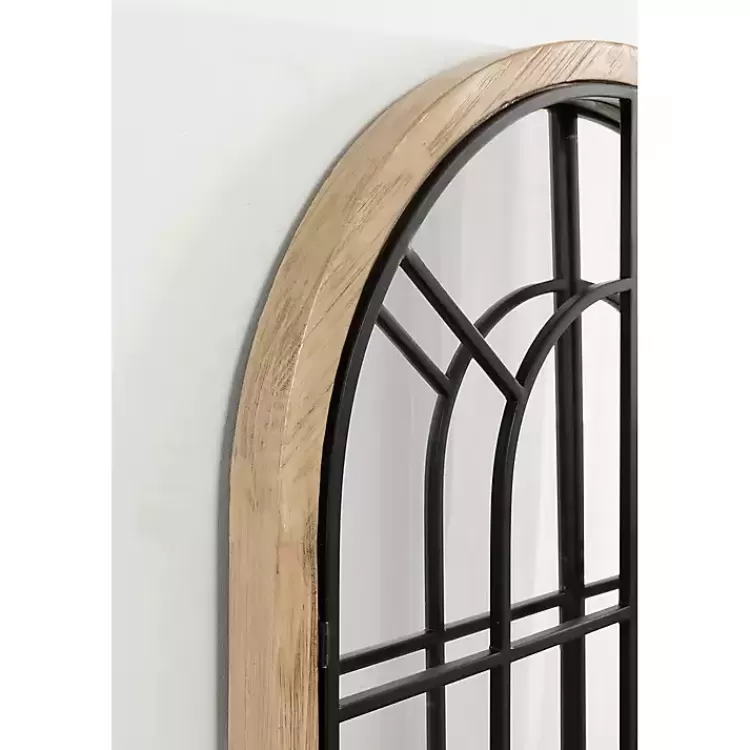 natural_wood_and_metal_arch_windowpane_wall_mirror_8.webp Natural Wood and Metal Arch Windowpane Wall Mirror>Kirklands Home Cheap
