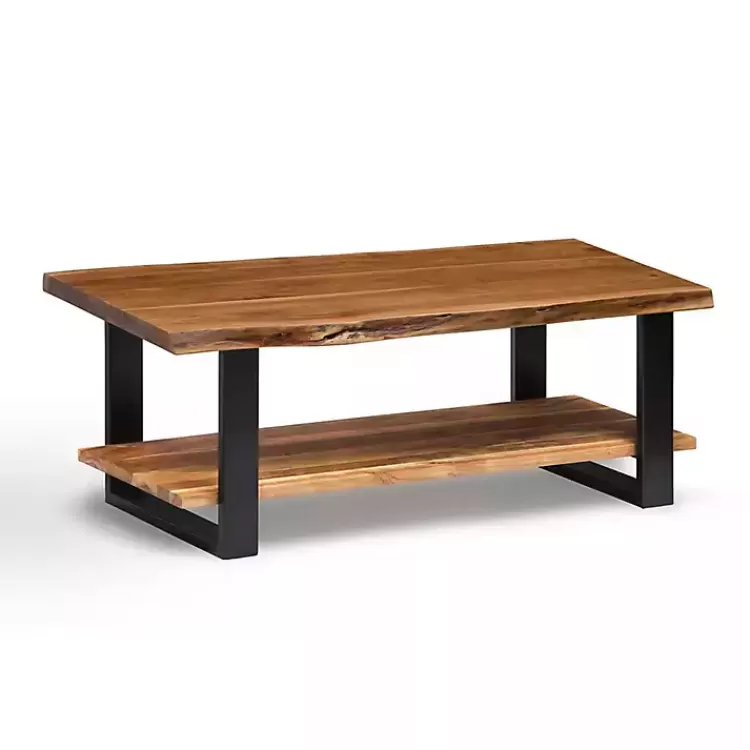 Natural Wood and Metal Coffee Table>Kirklands Home Clearance