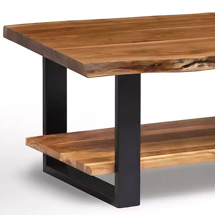 Natural Wood and Metal Coffee Table>Kirklands Home Clearance