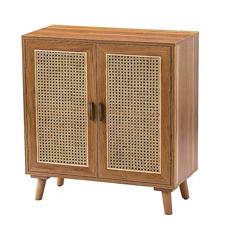 Natural Wood and Rattan 2-Door Cabinet>Kirklands Home Hot