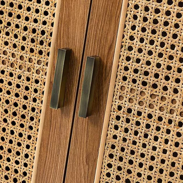 natural_wood_and_rattan_door_cabinet_5.webp Natural Wood and Rattan 2-Door Cabinet>Kirklands Home Hot