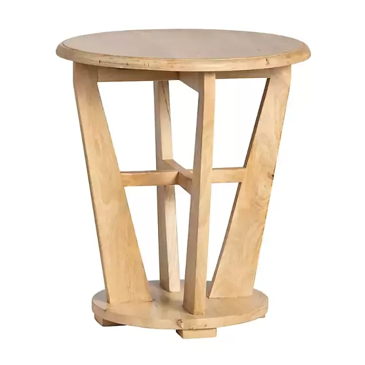 Natural Wood Angular Rory Accent Table>Kirklands Home Cheap