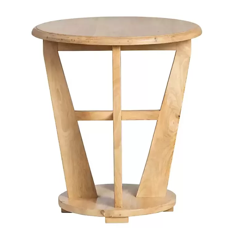 Natural Wood Angular Rory Accent Table>Kirklands Home Cheap