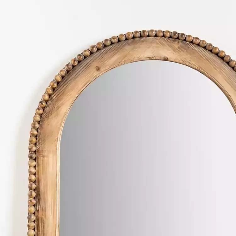 Natural Wood Beaded Arch Leaner Mirror>Kirklands Home Cheap