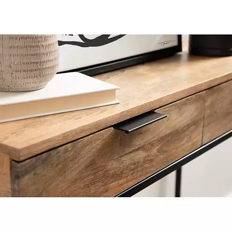natural_wood_black_metal_console_table_10.webp Natural Wood Metal Console Table>Kirklands Home Cheap