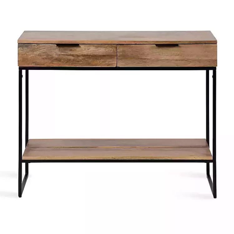 natural_wood_black_metal_console_table_4.webp Natural Wood Metal Console Table>Kirklands Home Cheap