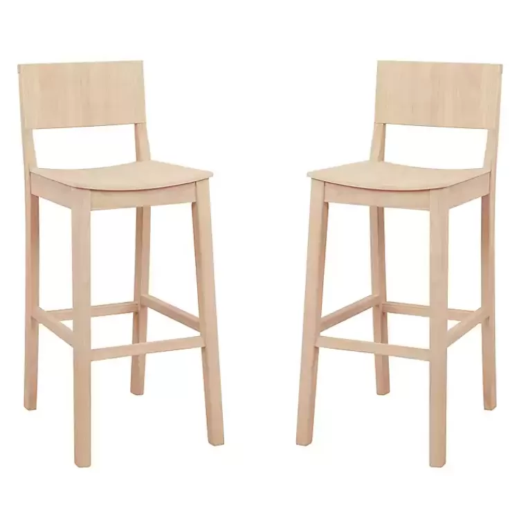 Natural Wood Devin Bar Stools, Set of 2>Kirklands Home Outlet