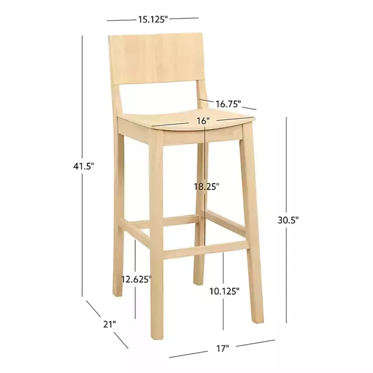 natural_wood_devin_bar_stools_set_of__4.webp Natural Wood Devin Bar Stools, Set of 2>Kirklands Home Outlet