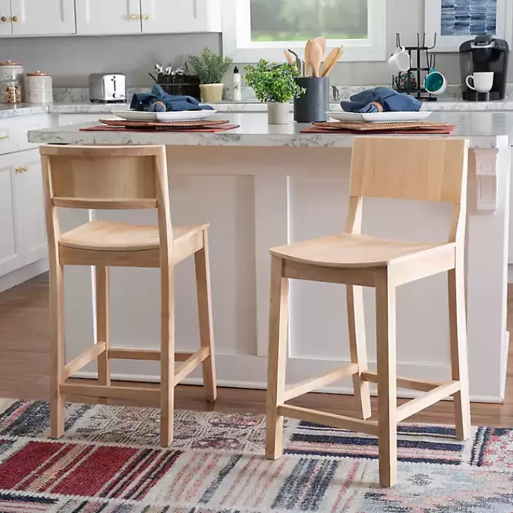 Natural Wood Devin Counter Stools, Set of 2>Kirklands Home Fashion