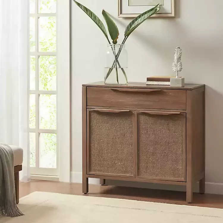 Natural Wood 2-Door Cane Webbing Chest>Kirklands Home Best Sale