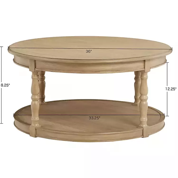 natural_wood_finish_turned_leg_round_coffee_table_6.webp Natural Wood Finish Turned Leg Round Coffee Table>Kirklands Home Best Sale