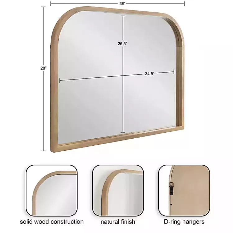 natural_wood_frame_arch_wall_mirror_2.webp Natural Wood Frame Arch Wall Mirror>Kirklands Home Hot
