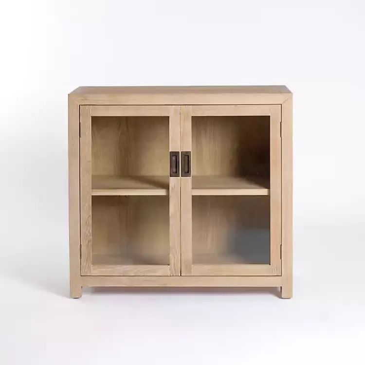 Natural Wood Glass Door Modular Cabinet>Kirklands Home Fashion