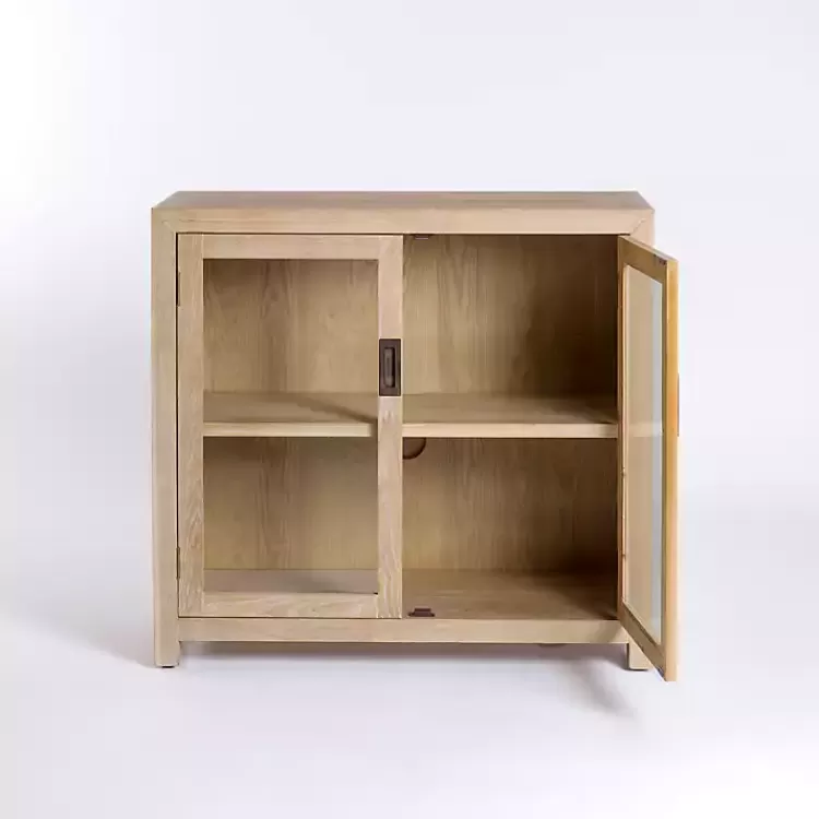 Natural Wood Glass Door Modular Cabinet>Kirklands Home Fashion