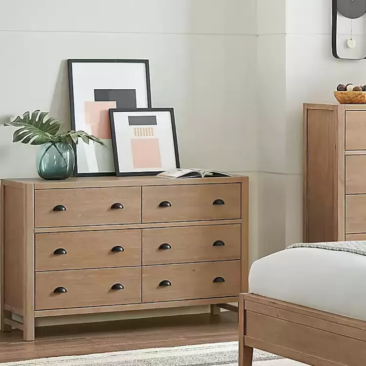 Natural Wood Grain 6-Drawer Dresser>Kirklands Home Best Sale