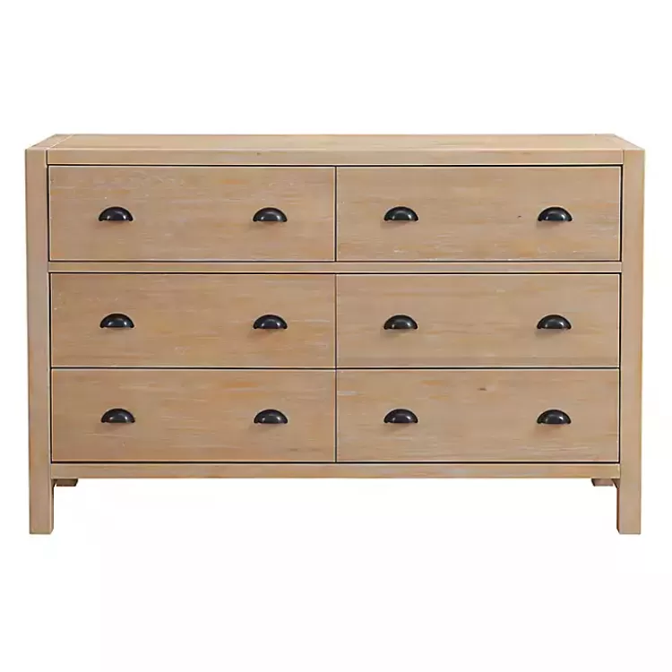natural_wood_grain_drawer_dresser_2.webp Natural Wood Grain 6-Drawer Dresser>Kirklands Home Best Sale