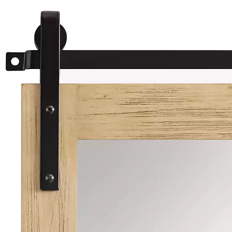 natural_wood_metal_barn_door_wall_mirror_3.webp Natural Wood Metal Barn Door Wall Mirror>Kirklands Home Clearance