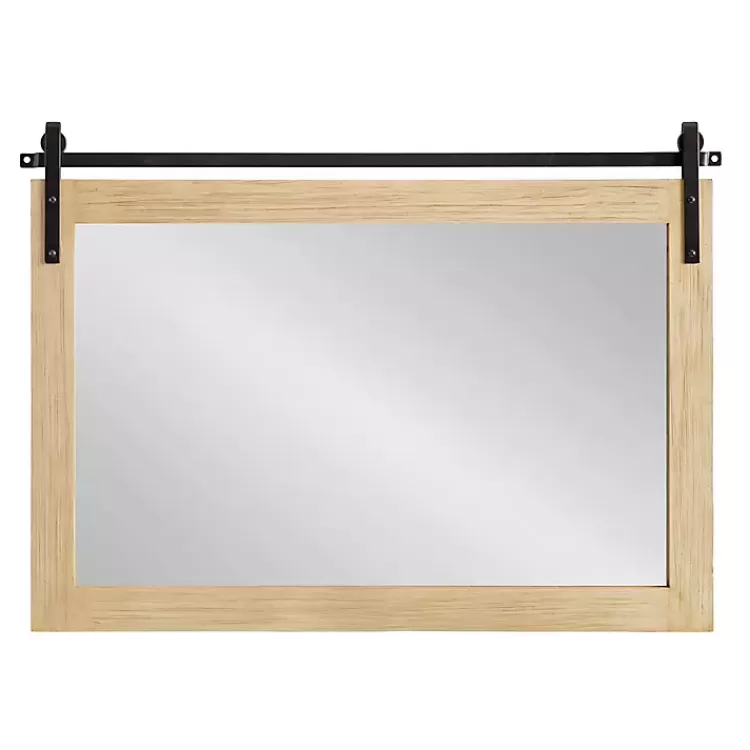 natural_wood_metal_barn_door_wall_mirror_5.webp Natural Wood Metal Barn Door Wall Mirror>Kirklands Home Clearance