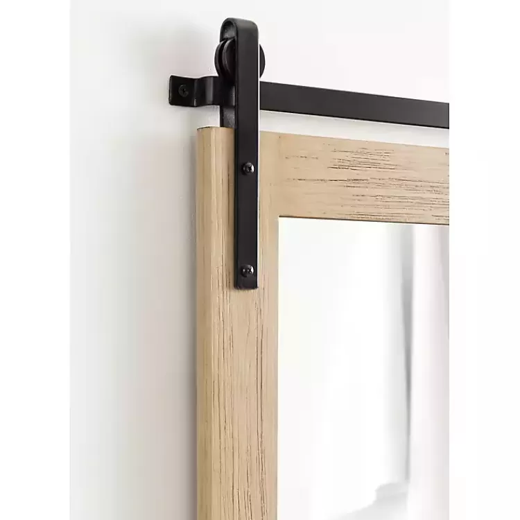 natural_wood_metal_barn_door_wall_mirror_7.webp Natural Wood Metal Barn Door Wall Mirror>Kirklands Home Clearance