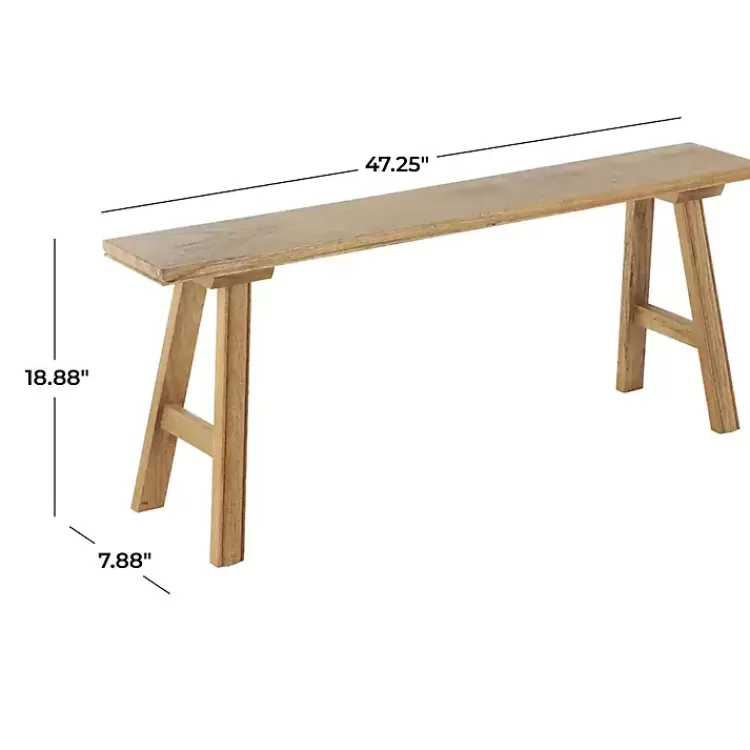 natural_wood_narrow_rustic_bench_7.webp Natural Wood Narrow Rustic Bench>Kirklands Home Best