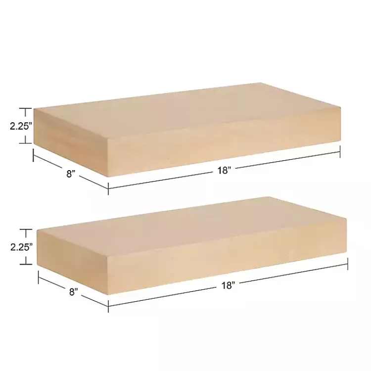 natural_wood_pc_floating_shelves__in_10.webp Natural Wood 2-pc. Floating Shelves, 18 in.>Kirklands Home Cheap