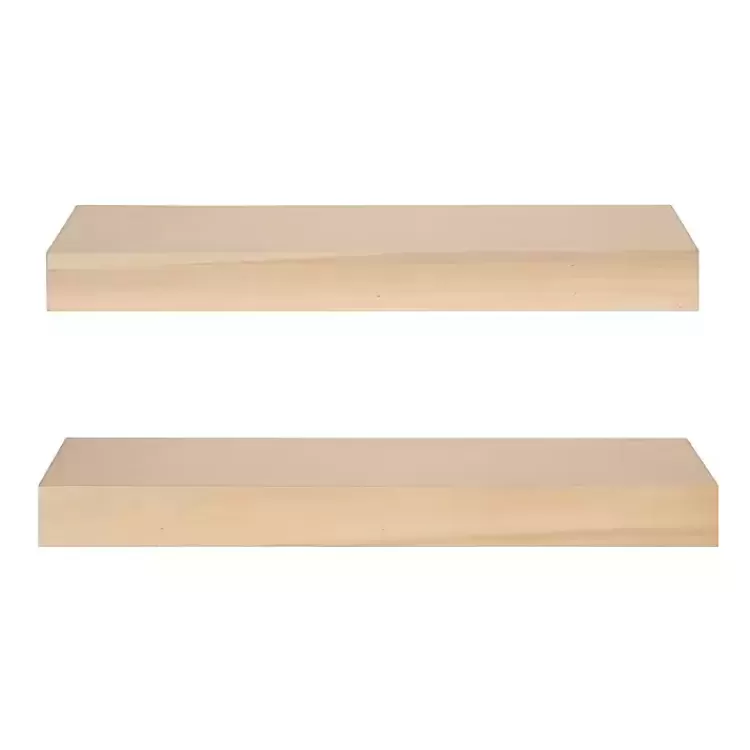 natural_wood_pc_floating_shelves__in_2.webp Natural Wood 2-pc. Floating Shelves, 24 in.>Kirklands Home Flash Sale