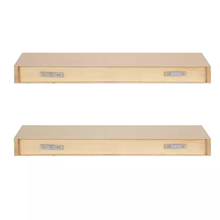 natural_wood_pc_floating_shelves__in_3.webp Natural Wood 2-pc. Floating Shelves, 24 in.>Kirklands Home Flash Sale