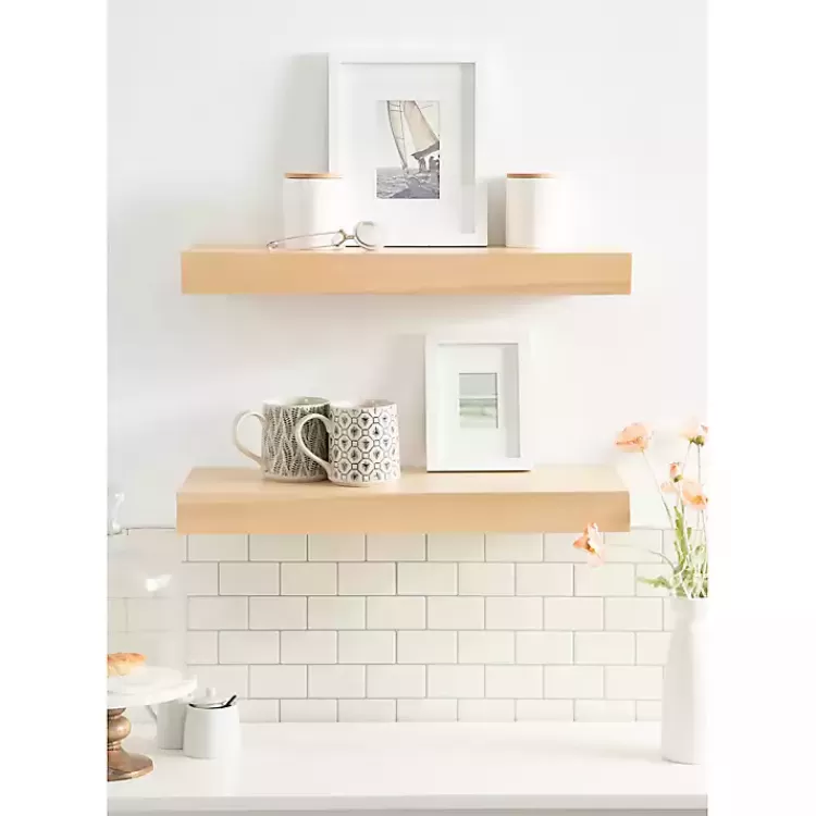 natural_wood_pc_floating_shelves__in_7.webp Natural Wood 2-pc. Floating Shelves, 24 in.>Kirklands Home Flash Sale