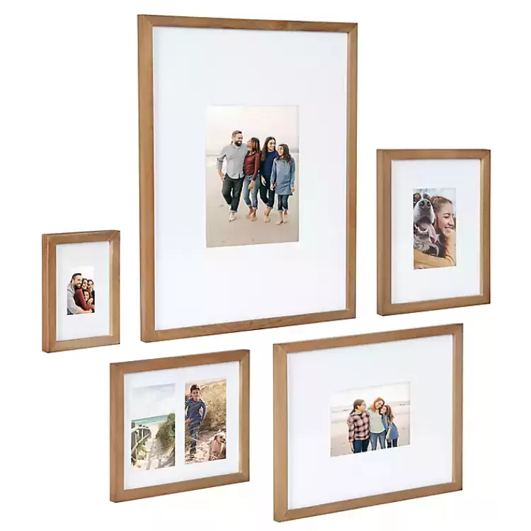 Natural Wood 5-pc. Gallery Wall Picture Frame Set>Kirklands Home Clearance