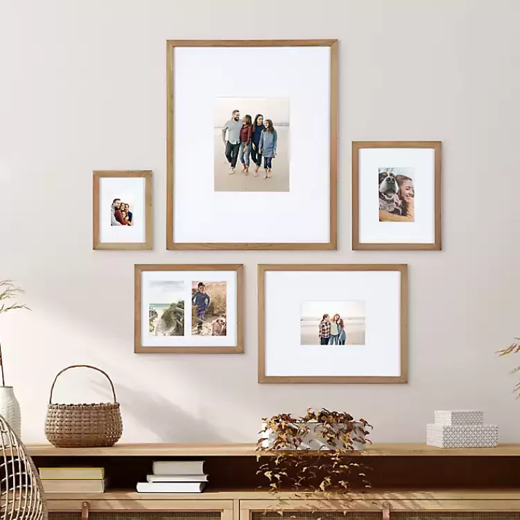 natural_wood_pc_gallery_wall_picture_frame_set_5.webp Natural Wood 5-pc. Gallery Wall Picture Frame Set>Kirklands Home Clearance