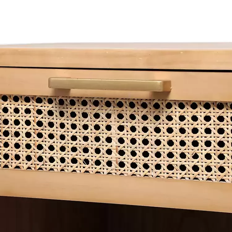 Natural Wood Rattan Nightstand>Kirklands Home New