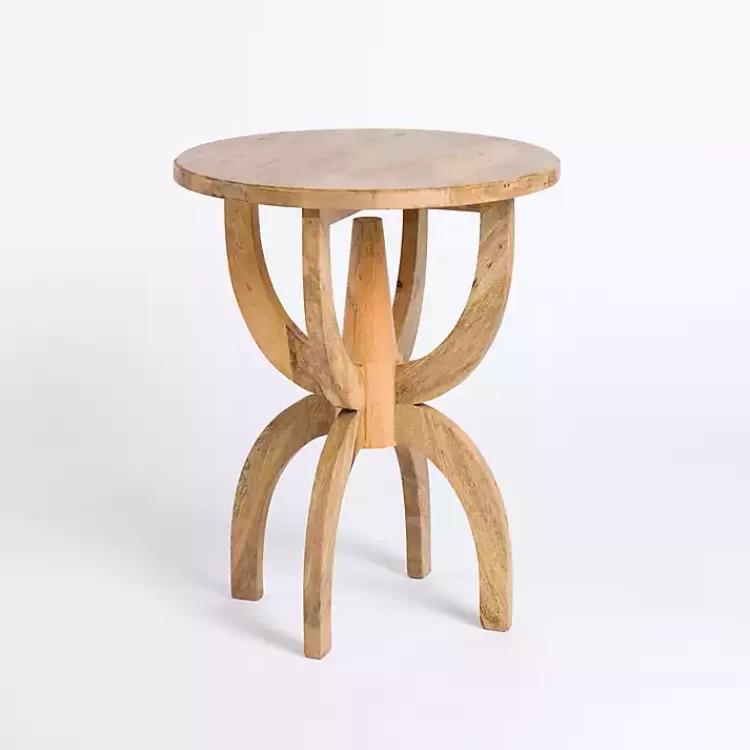 Natural Wood Round Dori Side Table>Kirklands Home New