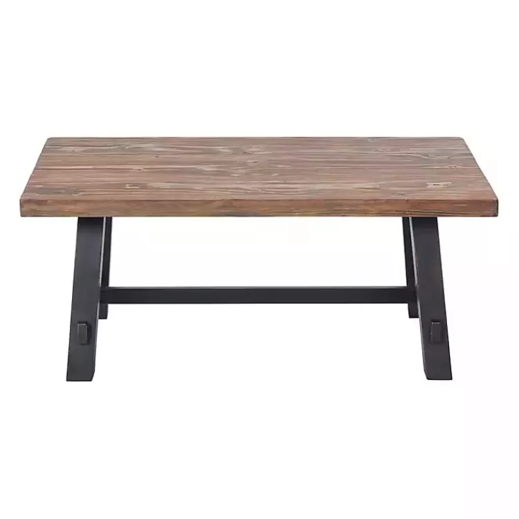 Natural Wood Sawhorse Coffee Table, 42x24 in.>Kirklands Home Cheap