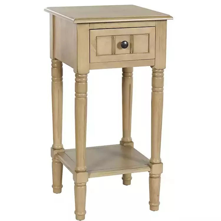 Natural Wood Square Hampton Accent Table>Kirklands Home Clearance