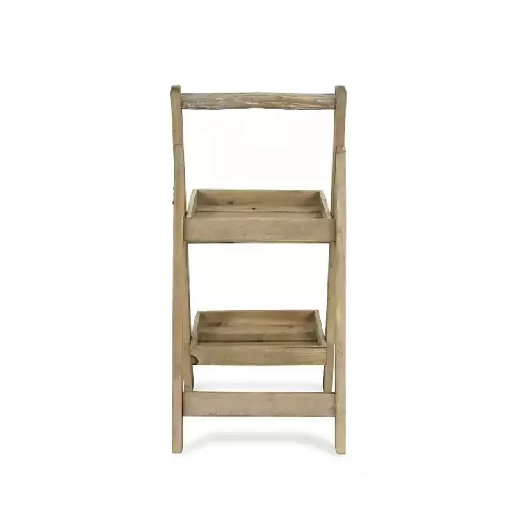 natural_wood_tier_folding_plant_stand__in_2.webp Natural Wood 2-Tier Folding Plant Stand, 30 in.>Kirklands Home Discount