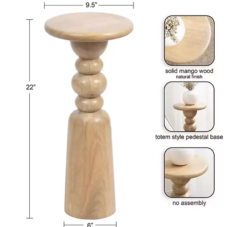 Natural Wood Tirollo Accent Table>Kirklands Home Clearance