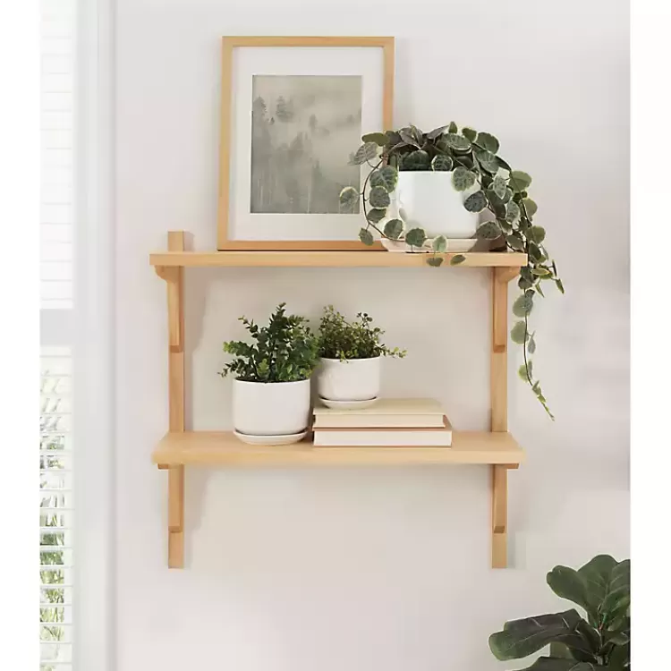 natural_wood_traditional_twotiered_wall_shelf_5.webp Natural Wood Traditional Two-Tiered Wall Shelf>Kirklands Home Shop