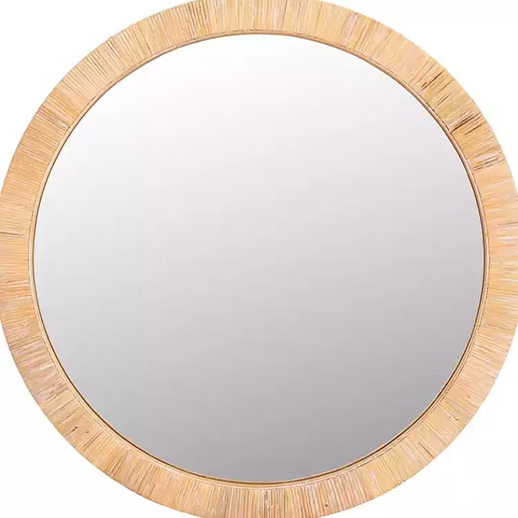 Natural Wood Wrapped Mila Wall Mirror>Kirklands Home Outlet
