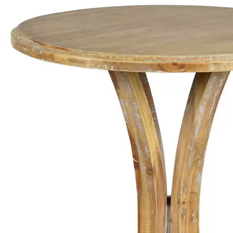 Natural Wooden Arched Base Round Top Accent Table>Kirklands Home Sale