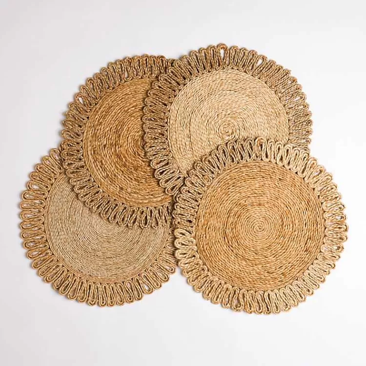 Natural Woven Jute Placemat, Set of 4>Kirklands Home Fashion