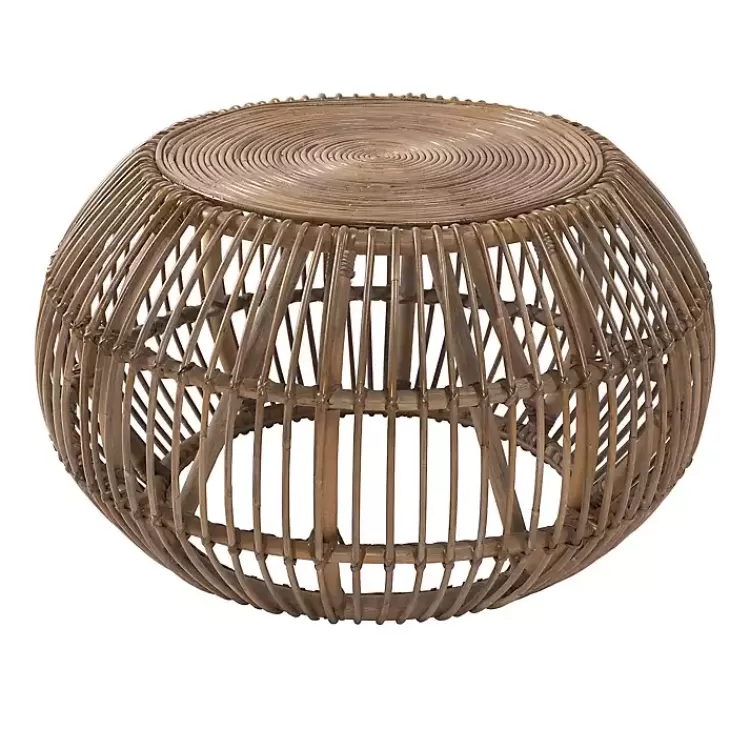 Natural Woven Rat Round Coffee Table>Kirklands Home Shop