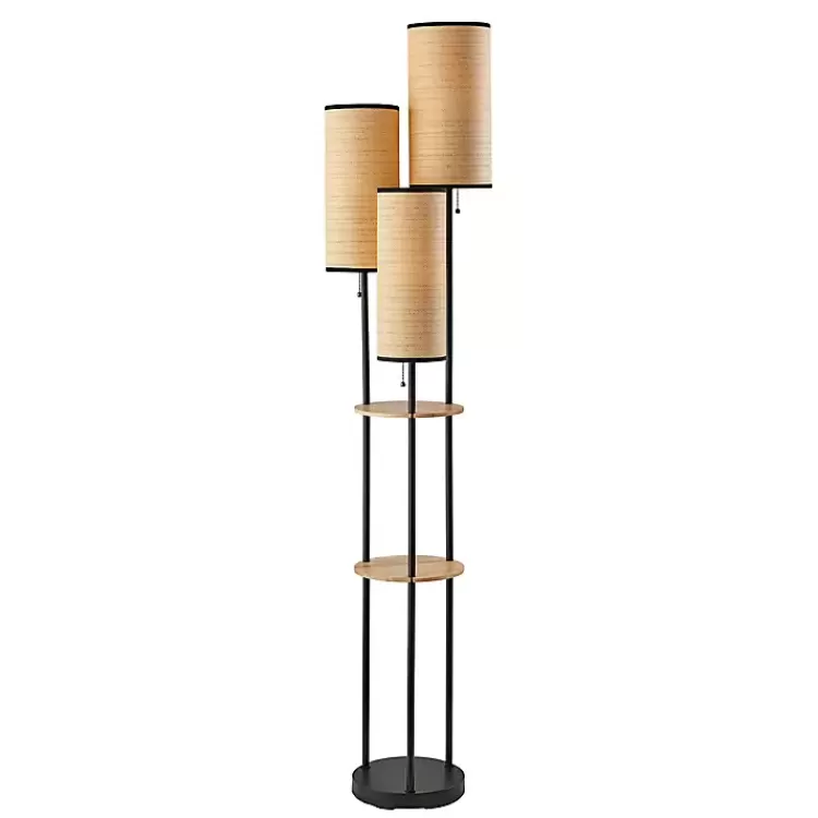 Natural Woven Shade Trio Rowan Floor Lamp>Kirklands Home Discount
